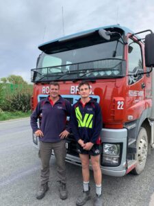 Jarrod Ross and his son are carrying on the family business at Ross Bros Transport in Ashburton